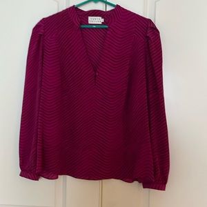 Tanya Taylor Pink striped blouse